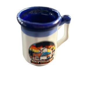 Vintage Novelty Great Smoky Mountains hand painted toothpick holder